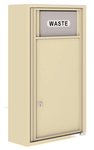 Florence 4C Mailbox Small Trash/Recycling Bin - Front Loading - 9 Doors High - Surface Mounted - Private Access