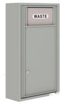 Florence 4C Mailbox Small Trash/Recycling Bin - Front Loading - 9 Doors High - Surface Mounted - Private Access
