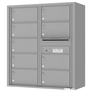 4C10D-09-SM-4C Horizontal Mailbox-Silver Speck