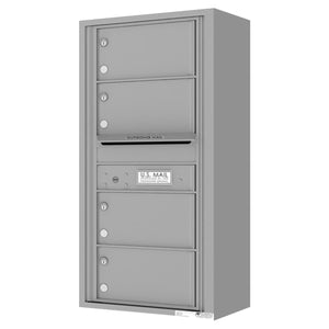 4C10S-04-SM-4C Horizontal Mailbox-Silver Speck