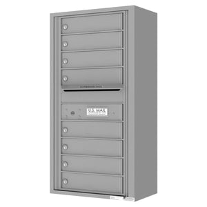 4C10S-08-SM-4C Horizontal Mailbox-Silver Speck