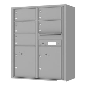 4C11D-05-SM-4C Horizontal Mailbox-Silver Speck