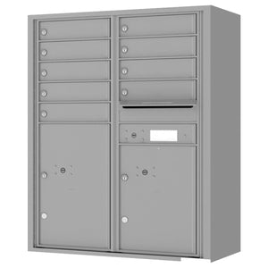 4C11D-09-SM-4C Horizontal Mailbox-Silver Speck