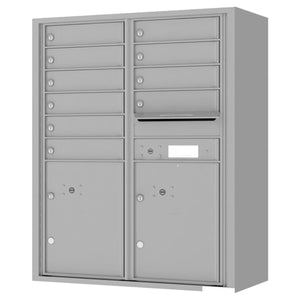 4C11D-10-SM-4C Horizontal Mailbox-Silver Speck