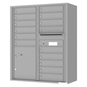 4C11D-15-SM-4C Horizontal Mailbox-Silver Speck