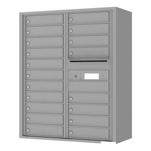 4C11D-19-SM-4C Horizontal Mailbox-Silver Speck