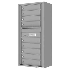 4C11S-09-SM-4C Horizontal Mailbox-Silver Speck