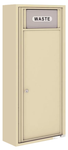 Florence 4C Mailbox Trash/Recycling Bin - Front Loading - 11 Doors High - Surface Mounted - Private Access