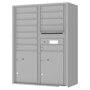 4C12D-12-SM-4C Horizontal Mailbox-Silver Speck