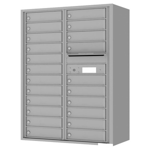 4C12D-22-SM-4C Horizontal Mailbox-Silver Speck