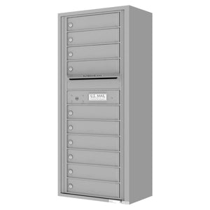 4C12S-10-SM-4C Horizontal Mailbox-Silver Speck