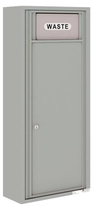Florence 4C Mailbox Large Trash/Recycling Bin - Front Loading - 12 Doors High - Surface Mounted - Private Access