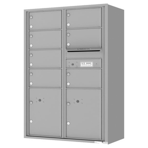 4C13D-07-SM-4C Horizontal Mailbox-Silver Speck