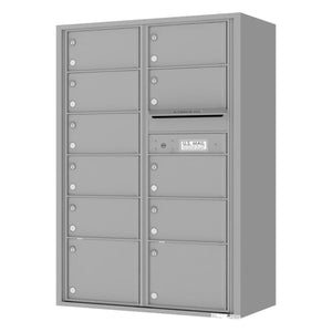 4C13D-11-SM-4C Horizontal Mailbox-Silver Speck