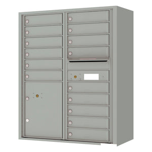 4C13D-15-SM-4C Horizontal Mailbox-Silver Speck