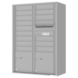 4C13D-16-SM-4C Horizontal Mailbox-Silver Speck