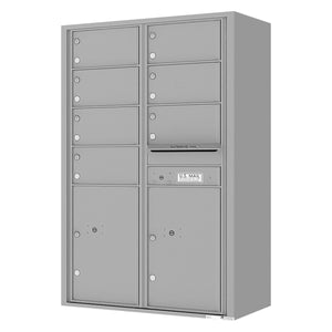 4C14D-07-SM-4C Horizontal Mailbox-Silver Speck