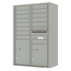 4C14D-15-SM-4C Horizontal Mailbox-Silver Speck