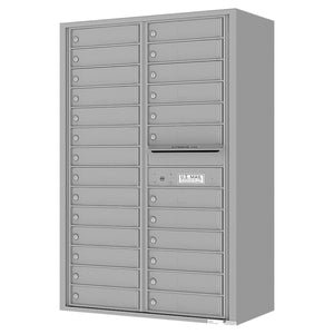 4C14D-26-SM-4C Horizontal Mailbox-Silver Speck