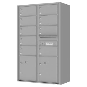 4C15D-09-SM-4C Horizontal Mailbox-Silver Speck