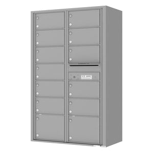 4C15D-13-SM-4C Horizontal Mailbox-Silver Speck