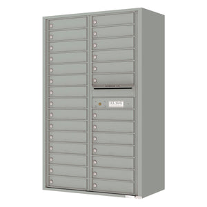 4C15D-28-SM-4C Horizontal Mailbox-Silver Speck