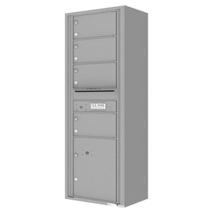 4C15S-04-SM-4C Horizontal Mailbox-Silver Speck