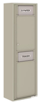 Florence 4C Mailbox Extra Large Trash/Recycling Bin - Front Loading - Max Height - Surface Mounted - Private Access