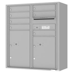 4CADD-07-SM-4C Horizontal Mailbox-Silver Speck