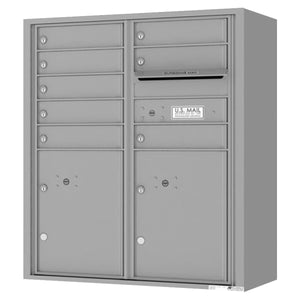 4CADD-08-SM-4C Horizontal Mailbox-Silver Speck