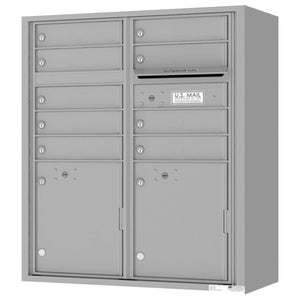 4CADD-09-SM-4C Horizontal Mailbox-Silver Speck