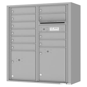 4CADD-10-SM-4C Horizontal Mailbox-Silver Speck