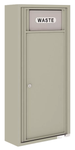 Florence 4C Mailbox Medium Trash/Recycling Bin - Front Loading - ADA Compliant Max Height - Surface Mounted - Private Access