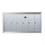 6 Compartment Surface Mount Vertical Mailboxes - Anodized Aluminum