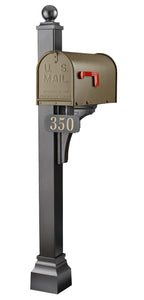 Janzer Mailbox and Decorative Post Combo - Choose Colors