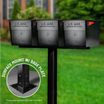 Ultimate High Security Locking Triple Mailbox & Post Package