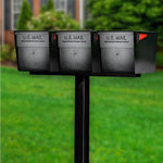 Ultimate High Security Locking Triple Mailbox & Post Package