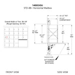 1400 Series Front-Loading Horizontal Mailboxes - 20 Doors and 1 Outgoing Mail Collection
