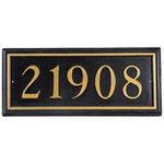 Rectangle Cast Aluminum Address Plaque with Raised Letters (19