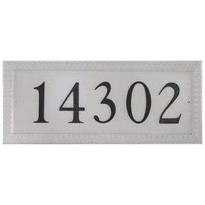 Rectangle Cast Aluminum Flat Letter Address Plaque with Flat Letters (19" x 8")
