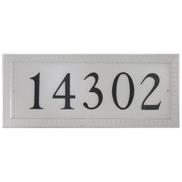 Rectangle Cast Aluminum Flat Letter Address Plaque with Flat Letters (19
