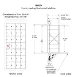 7 Doors High x 4 Doors (27 Tenants) 1600 Front-Load Private Distribution Mailbox