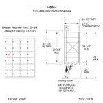 1400 Series Front-Loading Horizontal Mailboxes - 23 Tenant Doors And 1 USPS Master Door