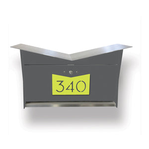 Butterfly Box in Designer Gray - Wall Mount Mailbox