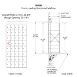 8 Doors High x 5 Doors (39 Tenants) 1600 Front-Load Private Distribution Mailbox