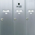 6 Compartment Fully Recessed Vertical Replacement Mailboxes- Anodized Aluminum