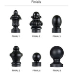 Finial 1, 2, 3, 5, 6, 8