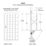7 Doors High x 5 Doors (34 Tenants) 1600 Front-Load Private Distribution Mailbox