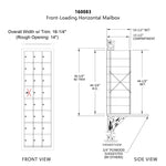 8 Doors High x 3 Doors (23 Tenants) 1600 Front-Load Private Distribution Mailbox