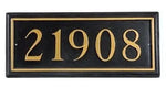 Rectangle Cast Aluminum Address Plaque with Raised Letters (19